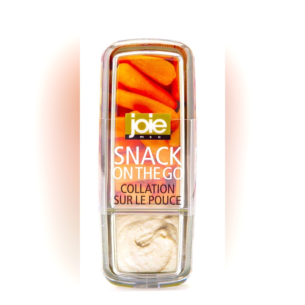 Joie Snack On The Go Divided Container, Two Compartment Storage Box.-Red